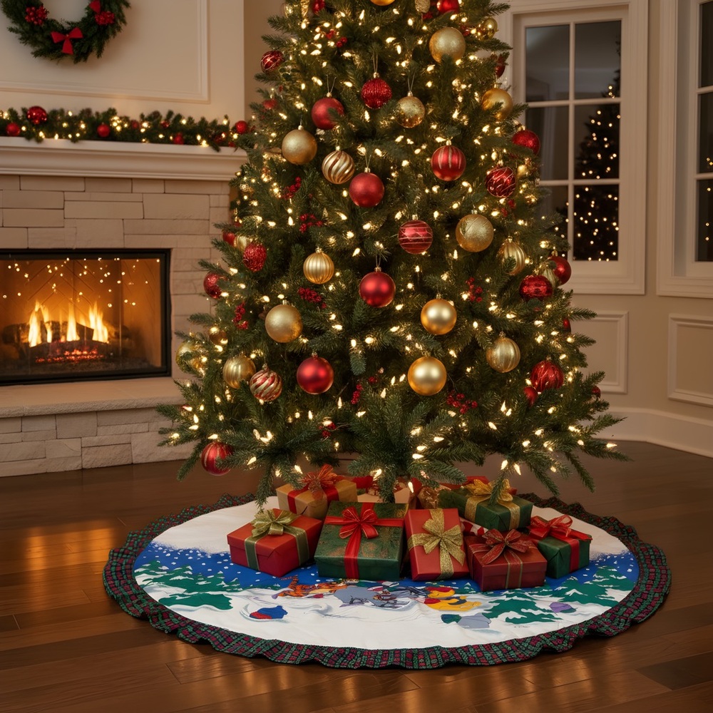 Vintage Disney Winnie the Pooh Christmas Tree Skirt